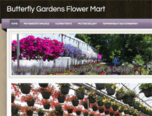 Tablet Screenshot of butterflygardensflowermart.com